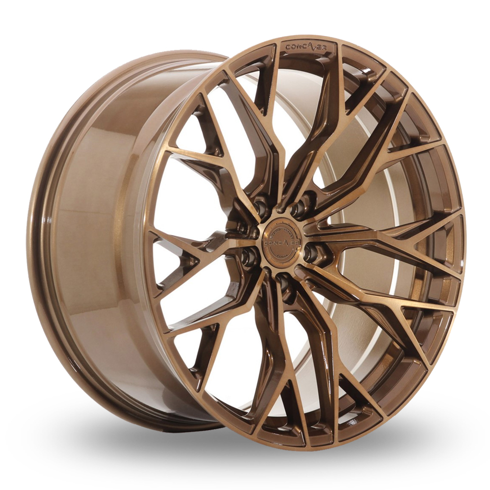 21 Inch Concaver CVR1  Brushed Bronze Alloy Wheels