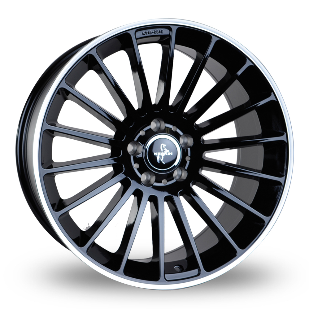 17 Inch Keskin Tuning KT15 Black Polished Lip Alloy Wheels