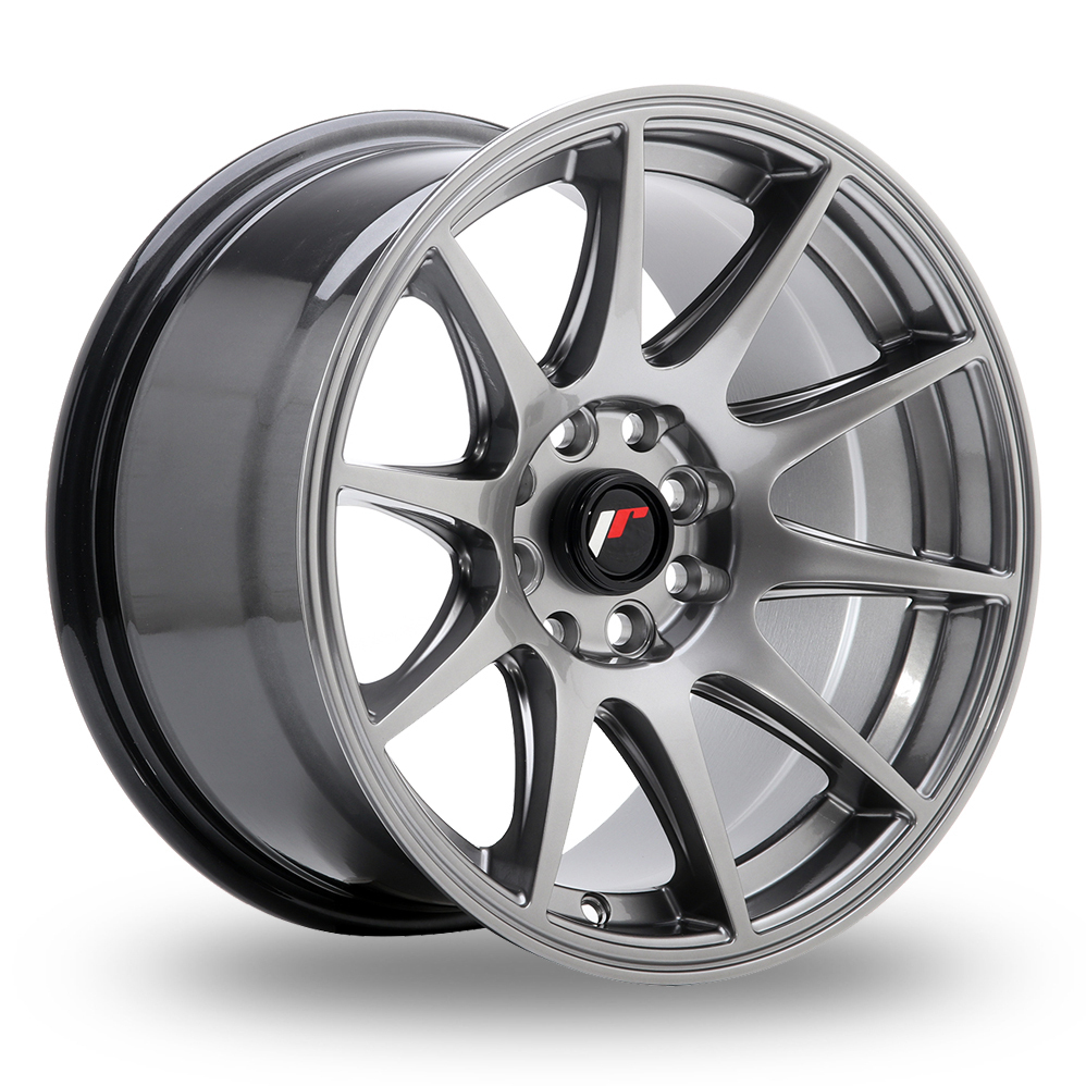 18 Inch Japan Racing JR11 (8.5x18) (Custom Fitment) Hyper Black Alloy Wheels