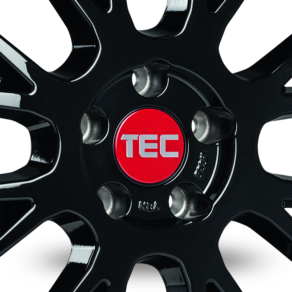 20 Inch TEC Speedwheels GT EVO Black Polished Lip Alloy Wheels