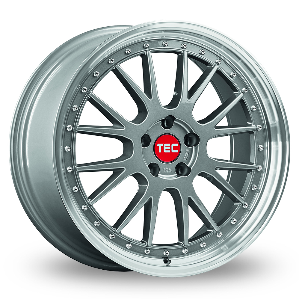 20 Inch TEC Speedwheels GT EVO Titan Polished Lip Alloy Wheels