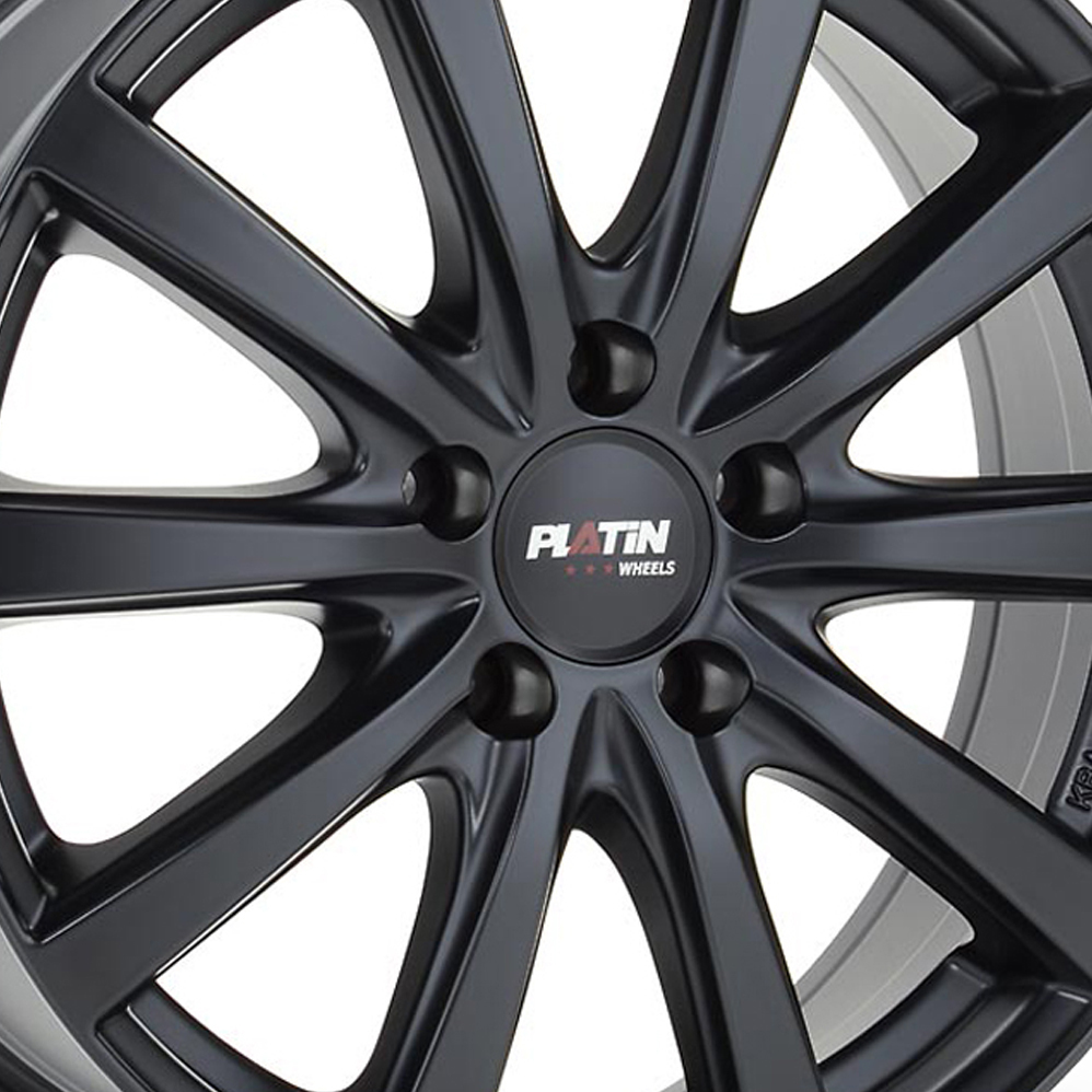 18 Inch Platin P 69 Matt Black Alloy Wheels