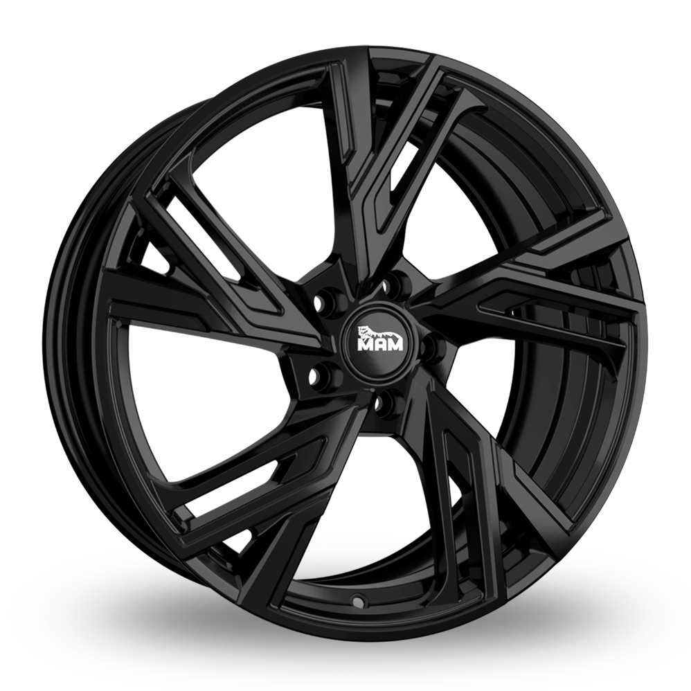 16 Inch MAM RS5 Gloss Black Alloy Wheels